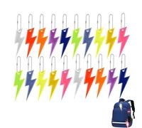 Dyzoxa 20 PCS Safety Reflector Pendants 10 Colors Reflector Pendant with Chains Reflective Pendants Safety Reflectors Reflective Strips for School Bag Backpacks Walking Running Cycling