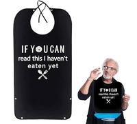 Dyzoxa Bibs for Men & Women - Funny, Washable & Reusable Waterproof Bibs with Crumb Catcher