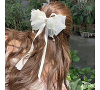 DYZXYY Sweet Girl Mesh Bow Hair Clip, Super Fairy Top Clip, Hair Clip At The Back Of The Head, Hair Accessory Spring Clip(24)
