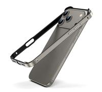 DYZYXJ Aluminum Frame Metal Bumper Case for iPhone 17 Pro,Aluminum Hard Case Slim Metal Frame Bumper Cover with Soft Inner Bumper,Raised Edge Protection No Signal Interference (Titanium Grey)