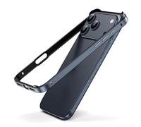 DYZYXJ Aluminum Frame Metal Bumper Case for iPhone 17 Pro,Aluminum Hard Case Slim Metal Frame Bumper Cover with Soft Inner Bumper,Raised Edge Protection No Signal Interference (Titanium Blue)