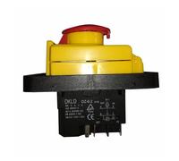 DZ-6-2 5 Pins Electromagnetic Push Button Switches Start Stop Switch with Emergency Stop Cover Grinding Machine 250VAC 15A IDGTTLDF