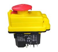 DZ-6I 5Pin Waterproof Electromagnetic Pushbutton Switches Bipolar Normally Open Emergency Stop Industrial Switch for Drill IDGTTLDF