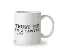 DZ188 Trust me i'm almost a lawyer Funny Novelty Great Gift Idea Coffee Tea Mug | Gift for Law Student, Trainee, Paralegal | Novelty Coffee Cup Graduation Sarcastic Office Humour for Men Women 11oz