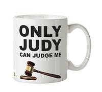 DZ291 Only Judy Can Judge Me Funny Novelty Great Gift Idea Coffee Tea Mug