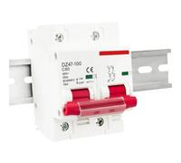 DZ47 400V 1-4P 3-125A C Type Mini Circuit Breaker MCB Short Overload Circuit Protector 35mm Din Rail Mount Breaking Capacity 6KA (1P 125A)