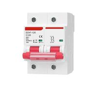 DZ47 400V 1-4P 80-125A C Type Circuit Breaker Short Overload Protector Din Rail 1Pcs(1P,100A)