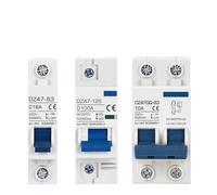 DZ47-63 1P 2P 3P 4Pole C32A Miniature Circuit Breaker DZ47 60Hz 10A 16A 20A 25A 40A 63A C type C45 Mini LV Air Switch(2 Pole,C32A)