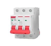 DZ47 Mini Circuit Breaker MCB C Type 3P 4P 3A-63A AC 230V 400V Din Rail Mount Short Overload Protector Circuit Protection(3P,50A)