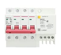 DZ47LE - 63 4P 6-63A Current Circuit Breaker PC Material - Fast Leakage Trip, Overload Protection for Industrial & Commercial Power Distribution