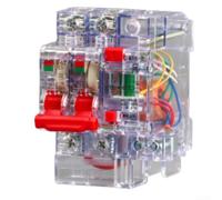 Dz47le Series Transparent Residual Current Circuit Breaker 2p 6a To 63a With Automatic Power For Leakage Overload Short Circuits In Industrial Settings Red Plastic Design For Visual Safety Checks(6A)
