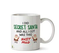 DZ510 I Did Secret Santa And All I Got Was This Sh*t Mug Funny Novelty Great Gift Idea Coffee Tea Ceramic Mug | Gag for Coworker Colleague | Sarcastic Office Christmas Party Coffee Cup for Men Women
