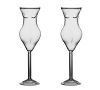 Dzaayediiy 180ml Body Shaped Cocktail Glasses, Novelty Nude Women Champagne Glasses Creative Unique Sexy Beauty Martini Cup for Wedding, Party, Bar, Family Dinner (2)
