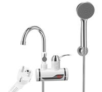 Dzaayediiy Electric Tap Instantaneous Water Heater with Shower Head, 220 V 3000 W for Kitchen Lateral