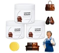 DzaiCrkwd Deep Nourishing Leather Nursing Cream, Leather Conditioner & Repair Paste, Household Leathers Care, Restores Softness & Shine, for Furniture/Boots/Jackets/Shoes/Bag (3pcs)