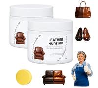 DzaiCrkwd Deep Nourishing Leather Nursing Cream, Leather Conditioner & Repair Paste, Household Leathers Care, Restores Softness & Shine, for Furniture/Boots/Jackets/Shoes/Bag (2pcs)