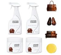DzaiCrkwd Deep Nourishing Leather Nursing Cream, Leather Conditioner & Repair Paste, Household Leathers Care, Restores Softness & Shine, for Furniture/Boots/Jackets/Shoes/Bag (4pcs)