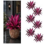 DzaiCrkwd Large Realistic Artificial Boston Fern & Dragon's Blood Tree Plants, Realistic Cordyline Plants Outdoor, UV Resistant Fake Ferns for Home Garden Patio Wedding Balcony (6)