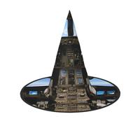 DZBDWZXH Airplane Cockpit Print Halloween Witch Hat for Women Cosplay Costume Dress Up Halloween Party Decoration 1Pcs