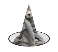 DZBDWZXH Bear Print Halloween Witch Hat for Women Cosplay Costume Dress Up Halloween Party Decoration 1Pcs