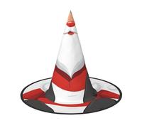 DZBDWZXH Cute Santa Claus Print Halloween Witch Hat for Women Cosplay Costume Dress Up Halloween Party Decoration 1Pcs