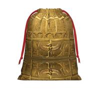 DZBDWZXH (Egypt Hieroglyphics) Printed Xmas bag with Red Ribbon Christmas bag gift multifunctional wrapping Beautiful and good for Family and Friends Large Size