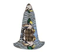 DZBDWZXH mallard duck Printed Hooded Cape For Teenagers, Youth Hooded Cape Polyester Spandex Soft Blend for Halloween Parties Small