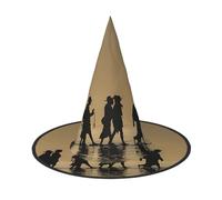 DZBDWZXH Many Zombie Print Halloween Witch Hat for Women Cosplay Costume Dress Up Halloween Party Decoration 1Pcs