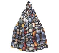 DZBDWZXH (Pebble Stone) Printed Hooded Cape For Adult Unisex, Witch Cape Hooded Cloak for Halloween Parties Christmas Costume