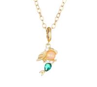 DZBERHX For Women, 925 Sterling Silver Tales Sweet Crystal Princess Pendant Elegant Sparkle Flower, Necklace, Fairy Tinkerbell Jewelry