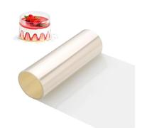 DZCYAOHL Acetate Cake Collars, 16cm x 10m Thickened Acetate Sheets, Clear Transparent Acetate Roll for Baking Chocolate Cakes Mousse Cake Crafting Decorating.