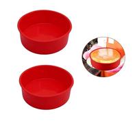 DZCYAOHL Round Cake Tins, 2 Pack 6 Inch Round Silicone Cake Mold Pan Silicone Cake Moulds Tins, Nonstick & Quick Release Silicone Baking Tins Silicone Round Cake Mould Set for Layer Cake Cheesecake