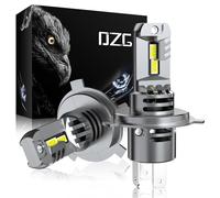DZG H4 HS1 LED Headlight Bulbs 6000K White 12V High Low Beam Car Motorcycle Front Light, 2 Pcs