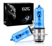 DZG H6M P15d-25-1 35W Halogen Headlight Bulbs Replacement Kit 5000K Warm White Lamp 12V Auto Motorcycle/Scooter Bulb, 2 Pieces