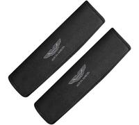 dzggs 2 Pcs Seat Belt Padding for Aston Martin, Soft Breathable Seat Belt Padding Cover Protector PU Leather Harness Pads Interior Accessories