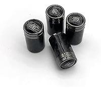 dzggs 4 Pcs Tyre Valve Caps for Rolls-Royce, with Logo Emblem Aluminum Tire Valve Caps Dustproof Car Tyre Wheel Stem Air Valve Cover, Car Accessories