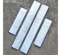 dzggs 4Pcs Car Door Sill Protector Strips for Citroen C4 E-C4 2022-2024, Stainless Steel Door Sill Kick Plates Protector Strips Non-Slip Anti-Scratch Welcome Pedal,B