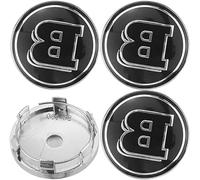 dzggs 4pcs Car Wheel Centre Hub Caps for Smart Brabus 60mm, Replacement Wheel Hub Rim Cover Center Caps Wear Resistant Anti Rust Tyres Rims Accessories