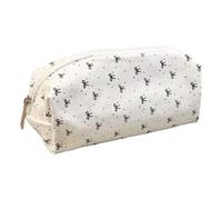 DZHCBNE 1PC Bow Pencil Case, Floral Pink Purple Bow Pencil Case,Cute Aesthetic Pencil Cases,Bows Makeup Bag, Bows Pencil Pouch, Student Stationery Organizer, for Stationery, Toiletries, Makeup