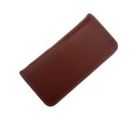 DZHCBNE 1PC Genuine Leather Fountain Pen Case, Pencil, for Adults,PU,Vintage Zippered Pouch Holds 3 Pens,Handmade Display Holder,for Office Supplies