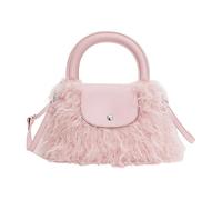 DZHCBNE 1PC Plush Handbags For Girls, Fluff-y Faux Fu-r Crossbody Bag, Cute Warm Shoulder Bags,Women's Toted Handbags Faux Furs Toted BagPurse, Crossbody With Removable Strap Trendy Shoulder