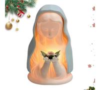 DZHCBNE 1PC Virgin MaryPrayer Night Light, Blessed MotherMary Light, LED Virgin Lights, Elegant Religious Statue Lamp, Warm Lighting Figure Craft Home Decoration Table Lamp