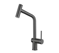 DZHHBSPQ Black Rose Gold Kitchen Sink Mixer Tap Stainless Steel 360° Swivel Spout ll Out Spray Faucet Modern Kitchen Taps for Easy Cleaning and Versatile Use.