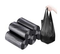 DZHJKIO Small Trash Bags,5 Rolls 46x60 Cm 100 PCS 4 Gallon Garbage Bags, For Kitchen Bathroom Bedroom Office Use