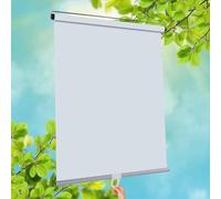 DZHTUF Blackout Roller Shades, 32cm 40cm 50cm 60cm 70cm 80cm 100cm Wide, Sunshade Roller Blinds For Windows, Retractable Rolled Up Blinds Without Drilling, Privacy Curtains,White-55x150cm/22x59in