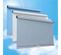 DZHTUF Portable Sunshades, Retractable Blackout Roller Blinds, 50x150cm 67x150cm 90x150cm 105x150cm, Lightweight Cordless Curtains, Easy To Install Temporary Blinds,Grey-90x200cm/35x79in