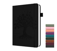 Dzhzal Tree of Life Lined Journal Notebooks, A5 College Ruled 120gsm Thick Journals 365 Pages, Leather Hardcover Journaling for Women Men Writing Notebook with Pen Loop and Inner Pocket