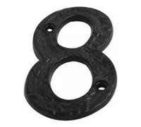 Dzina 100mm Antique Black Door Number 8 - Stylish And Durable Numeral For Wooden & Composite Doors - Pack Of 1
