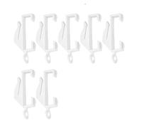 Dzina 40 Pack Curtain Glider Hooks Grip Fit Integra Decorail Sturdy Gliders for Smooth Sliding, Hooks, Rail, Plastic Hooks, Track Gliders (40 Pack - White)