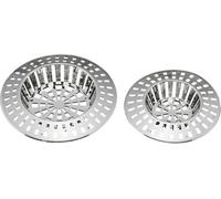 Dzina 4920111100 Drain Sieve - Set Of 2, Plastic, 6 X 6 Cm, Chrome